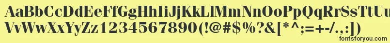 FenicestdBold Font – Black Fonts on Yellow Background