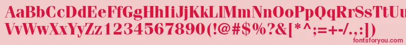 FenicestdBold Font – Red Fonts on Pink Background