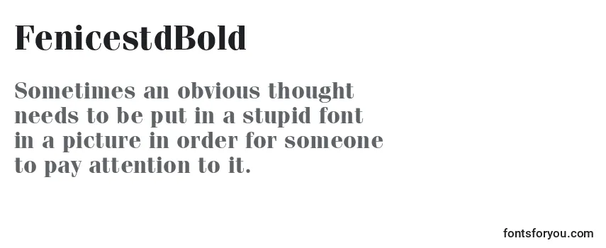 Review of the FenicestdBold Font