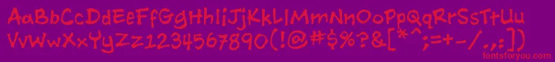 AshcanBb Font – Red Fonts on Purple Background