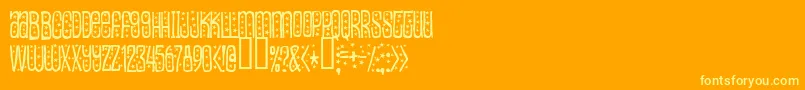 フォントEasily – オレンジの背景に黄色の文字