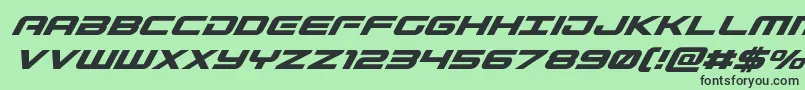Gunshipsuperital Font – Black Fonts on Green Background