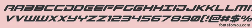 Gunshipsuperital Font – Black Fonts on Pink Background