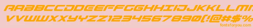 More about Gunshipsuperital Font Gunshipsuperital Font – Orange Fonts on Pink Background