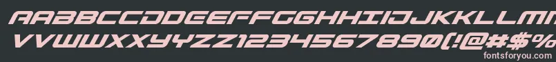 Gunshipsuperital Font – Pink Fonts on Black Background