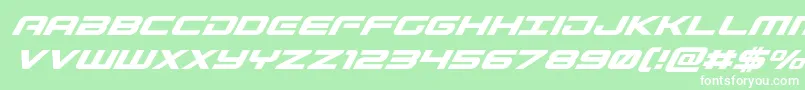 Gunshipsuperital Font – White Fonts on Green Background