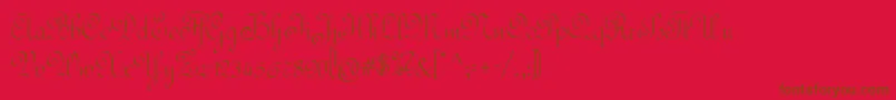 Rundschriftフォントについての詳細 フォントRundschrift – 赤い背景に茶色の文字
