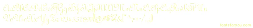 Rundschrift-Schriftart – Gelbe Schriften