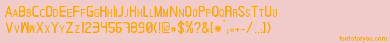 Ardnas Font – Orange Fonts on Pink Background