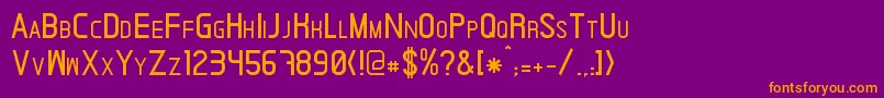 Ardnas Font – Orange Fonts on Purple Background