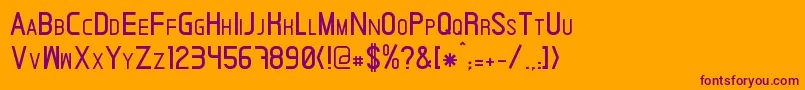 Ardnas Font – Purple Fonts on Orange Background