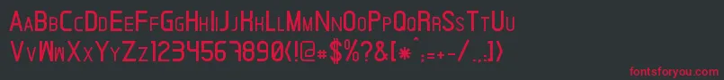 Ardnas Font – Red Fonts on Black Background