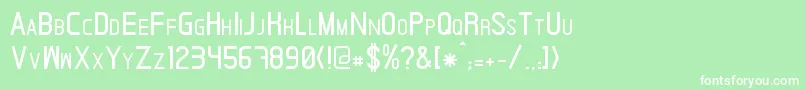 Ardnas Font – White Fonts on Green Background