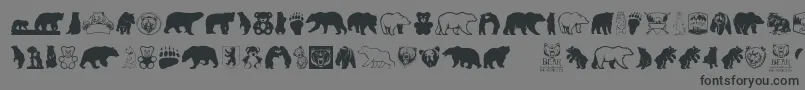 BearIcons Font – Black Fonts on Gray Background