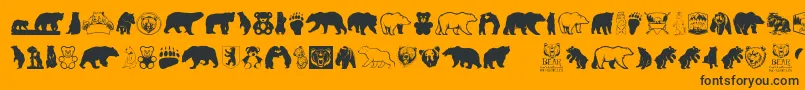 BearIcons Font – Black Fonts on Orange Background