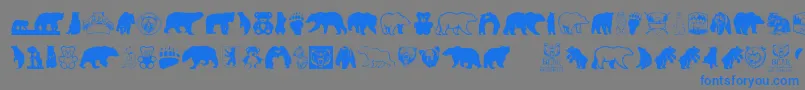 BearIcons-Schriftart – Blaue Schriften auf grauem Hintergrund