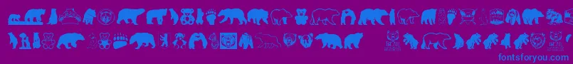 Шрифт BearIcons – синие шрифты на фиолетовом фоне