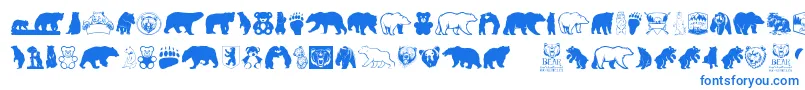 Шрифт BearIcons – синие шрифты
