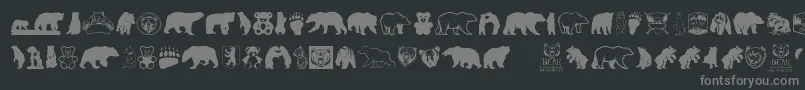 BearIcons-Schriftart – Graue Schriften auf schwarzem Hintergrund