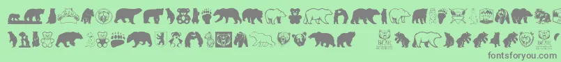 fuente BearIcons – Fuentes Grises Sobre Fondo Verde