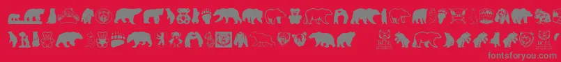 フォントBearIcons – 赤い背景に灰色の文字