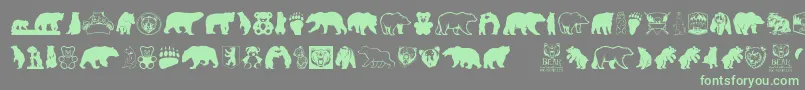 BearIcons Font – Green Fonts on Gray Background