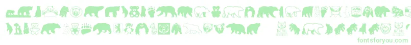 Fonte BearIcons – fontes verdes em um fundo branco