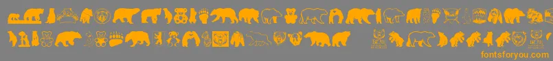 BearIcons-fontti – oranssit fontit harmaalla taustalla