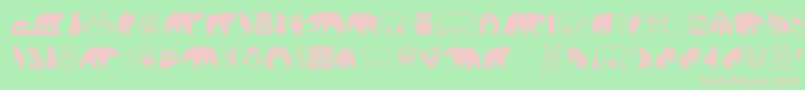 BearIcons Font – Pink Fonts on Green Background