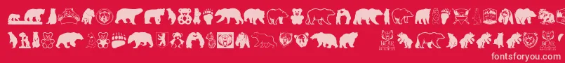 Police BearIcons – polices roses sur fond rouge
