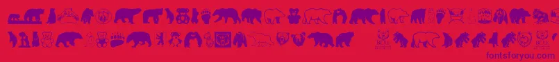 BearIcons Font – Purple Fonts on Red Background