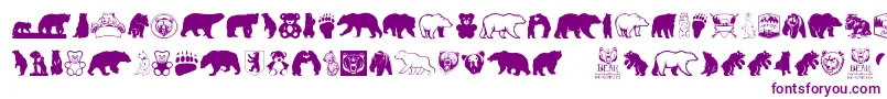 BearIcons Font – Purple Fonts on White Background