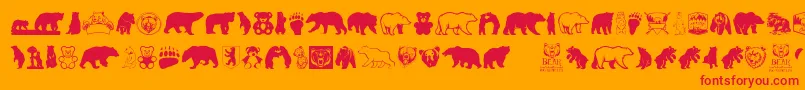 BearIcons-fontti – punaiset fontit oranssilla taustalla