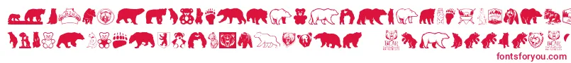 BearIcons-fontti – punaiset fontit valkoisella taustalla