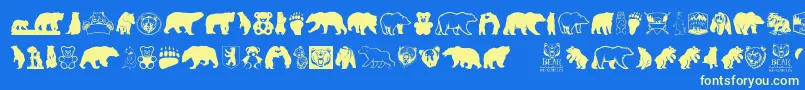 fuente BearIcons – Fuentes Amarillas Sobre Fondo Azul