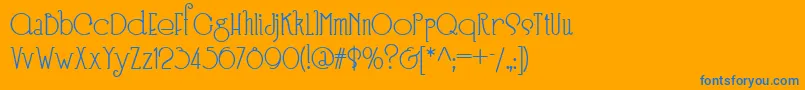 Speedballno3nf Font – Blue Fonts on Orange Background