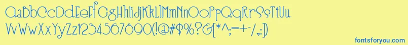 Speedballno3nf Font – Blue Fonts on Yellow Background