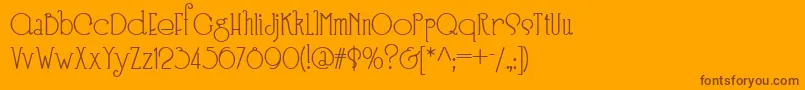 Speedballno3nf Font – Brown Fonts on Orange Background