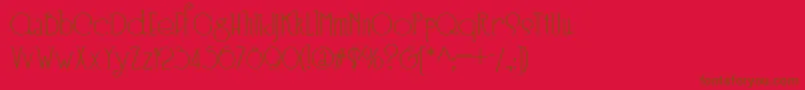 Speedballno3nf-Schriftart – Braune Schriften auf rotem Hintergrund