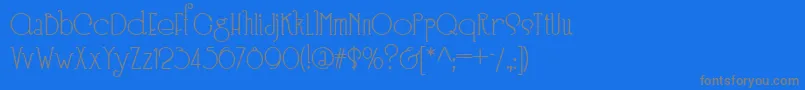 Speedballno3nf-Schriftart – Graue Schriften auf blauem Hintergrund