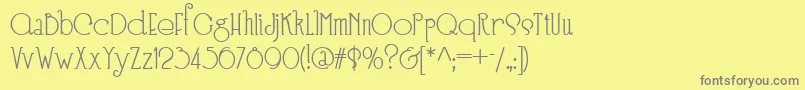 Speedballno3nf Font – Gray Fonts on Yellow Background