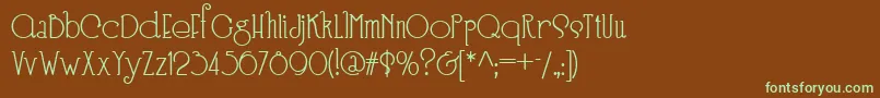 Speedballno3nf Font – Green Fonts on Brown Background