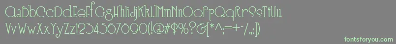 Speedballno3nf Font – Green Fonts on Gray Background