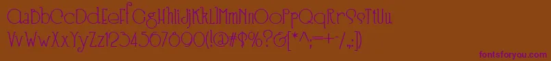 Speedballno3nf Font – Purple Fonts on Brown Background