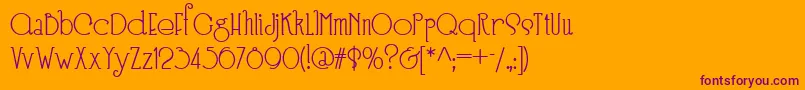 Speedballno3nf Font – Purple Fonts on Orange Background