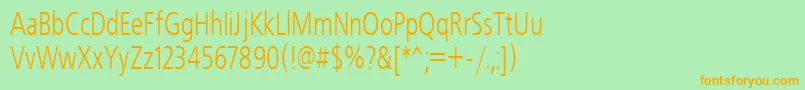 Freeset70h Font – Orange Fonts on Green Background