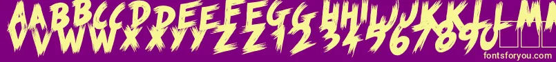 ScreamAgain Font – Yellow Fonts on Purple Background