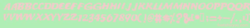 An Ode To Noone Font – Pink Fonts on Green Background