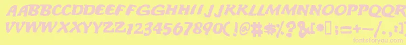 An Ode To Noone Font – Pink Fonts on Yellow Background