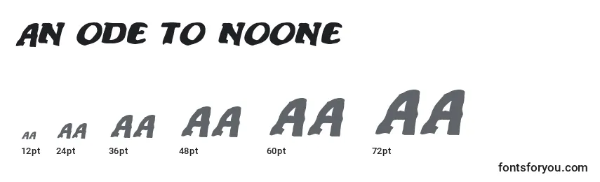 An Ode To Noone Font Sizes